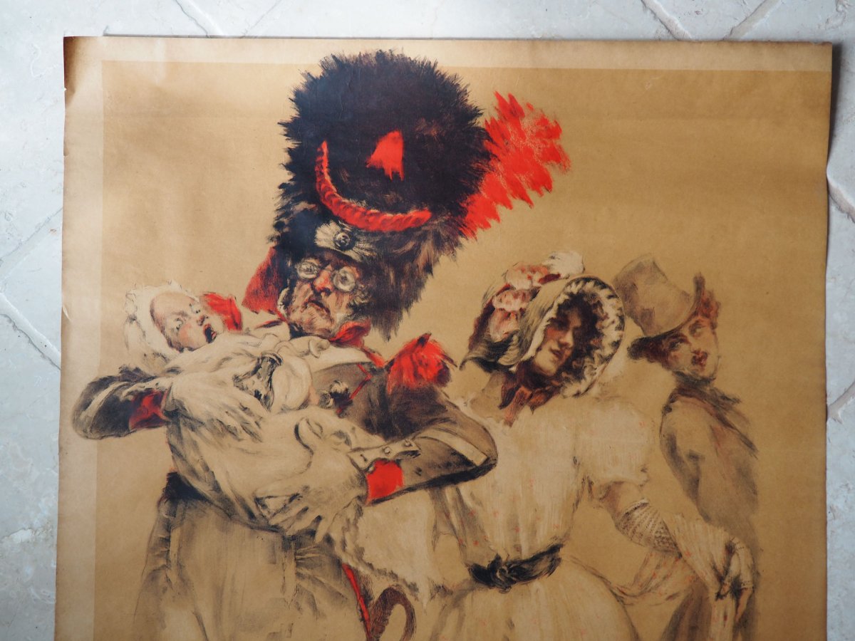Maurice Neumont - Affiche Lithographiée Couleur  - Le Grenadier Et l'Enfant - 1904-photo-4
