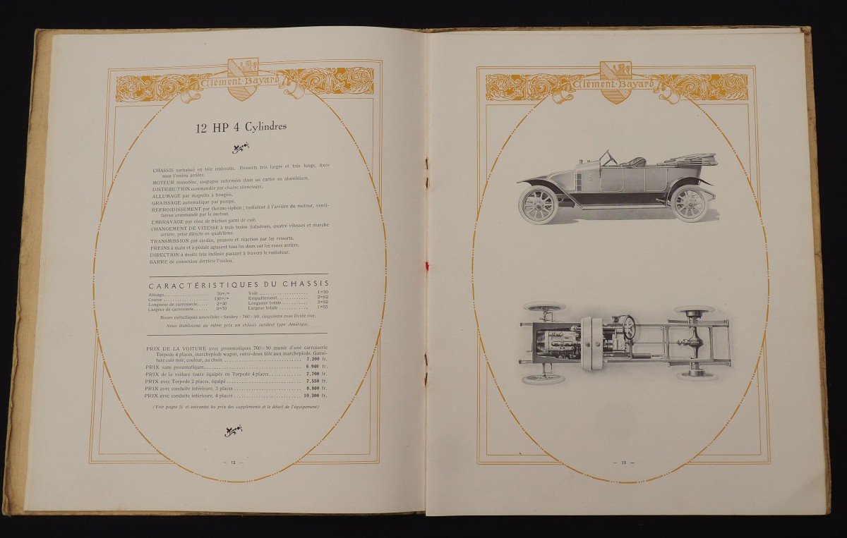 Livret Catalogue Publicitaire - Automobiles Clément Bayard De 1914-photo-3