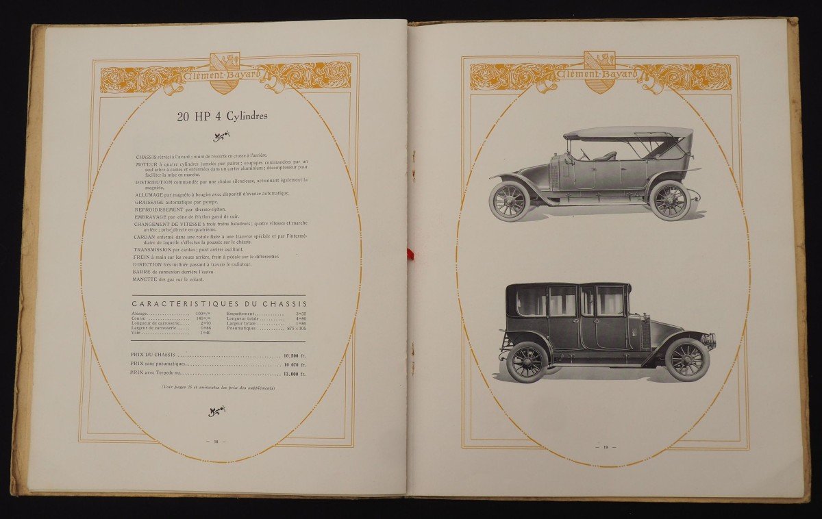 Livret Catalogue Publicitaire - Automobiles Clément Bayard De 1914-photo-5