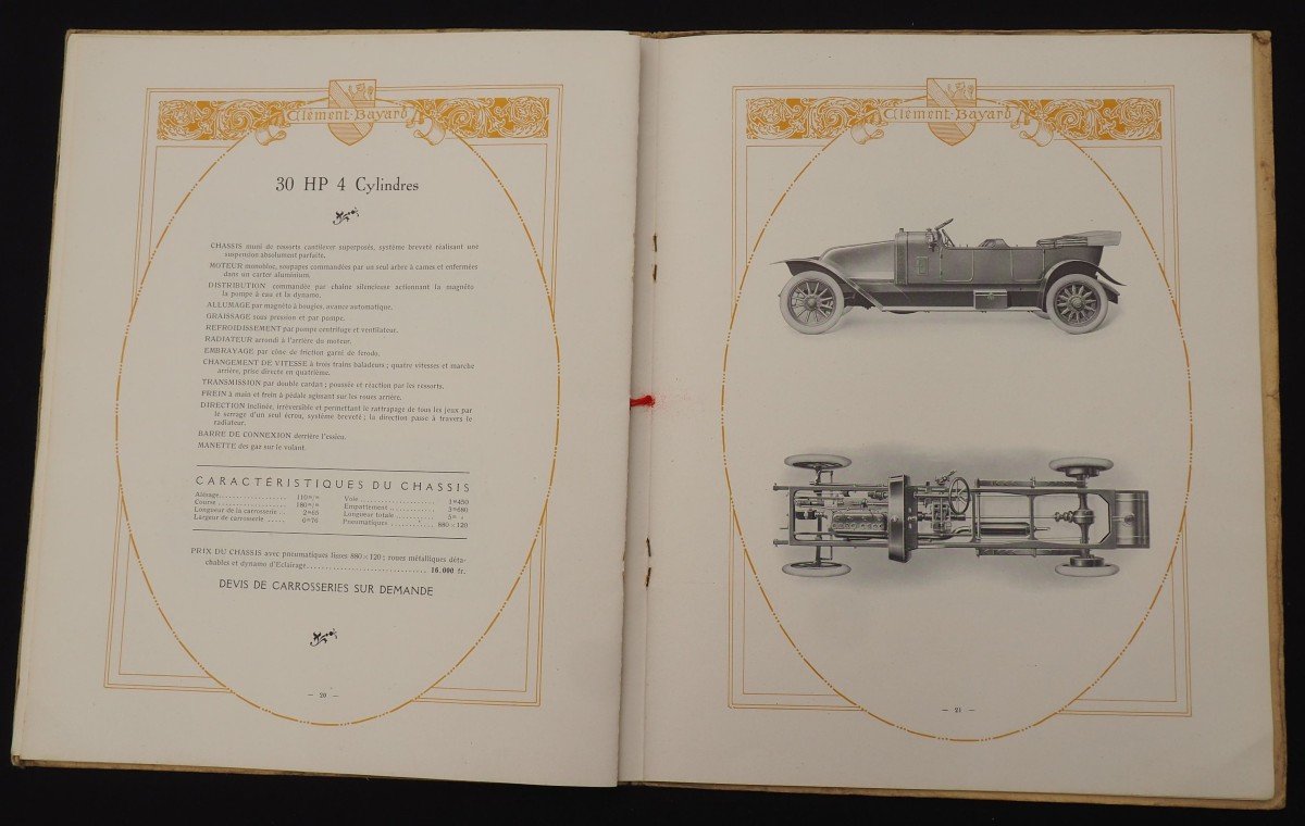 Livret Catalogue Publicitaire - Automobiles Clément Bayard De 1914-photo-6