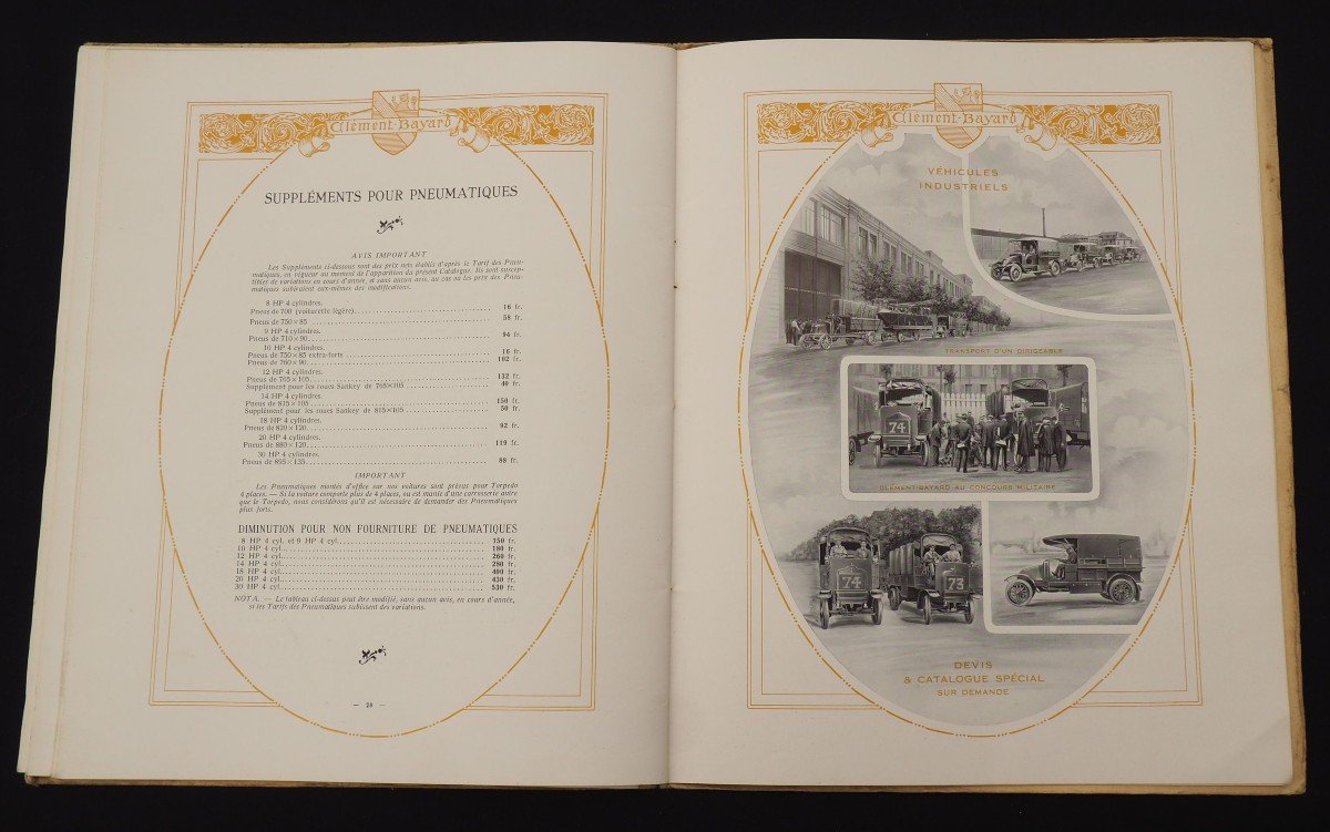 Livret Catalogue Publicitaire - Automobiles Clément Bayard De 1914-photo-7
