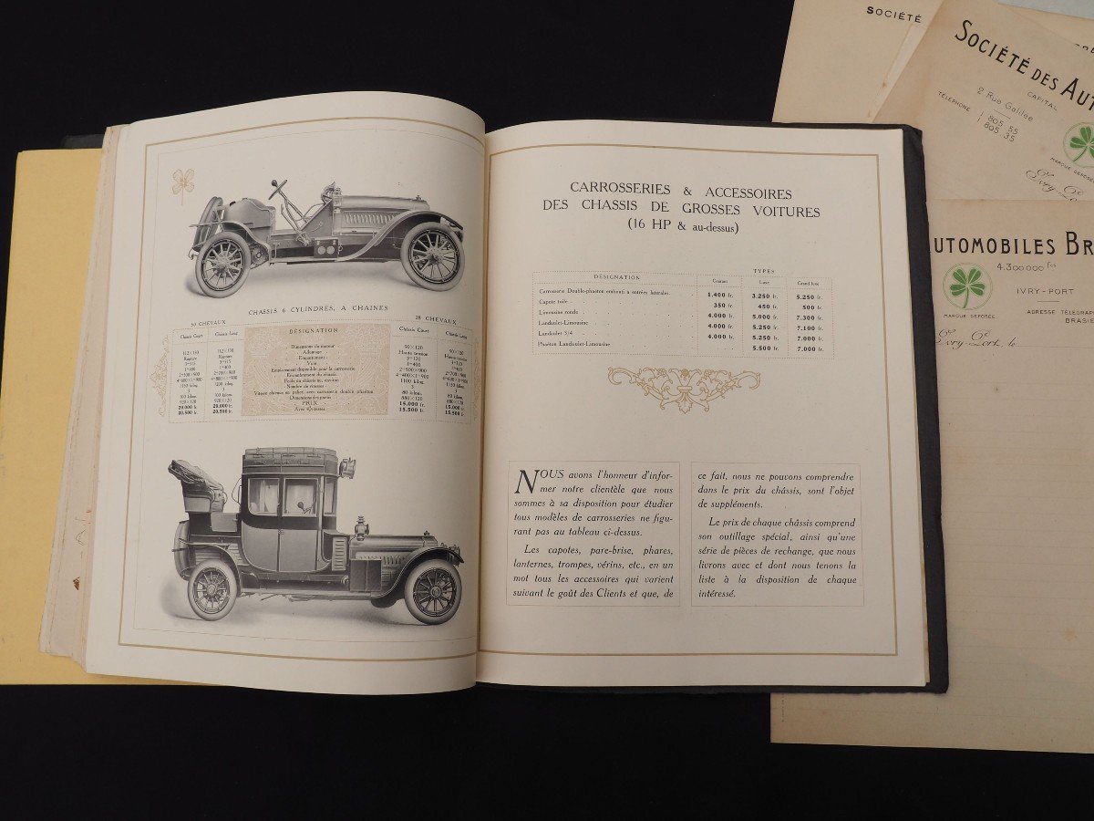 Lot Booklets, Advertising And Miscellaneous Catalogs - Automobiles Brasier From 1914-photo-3