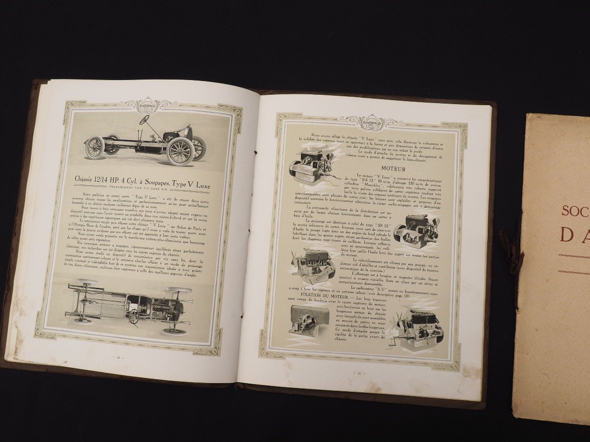 Lot Livrets Catalogues Publicitaires - Automobiles Darracq De 1919-photo-3