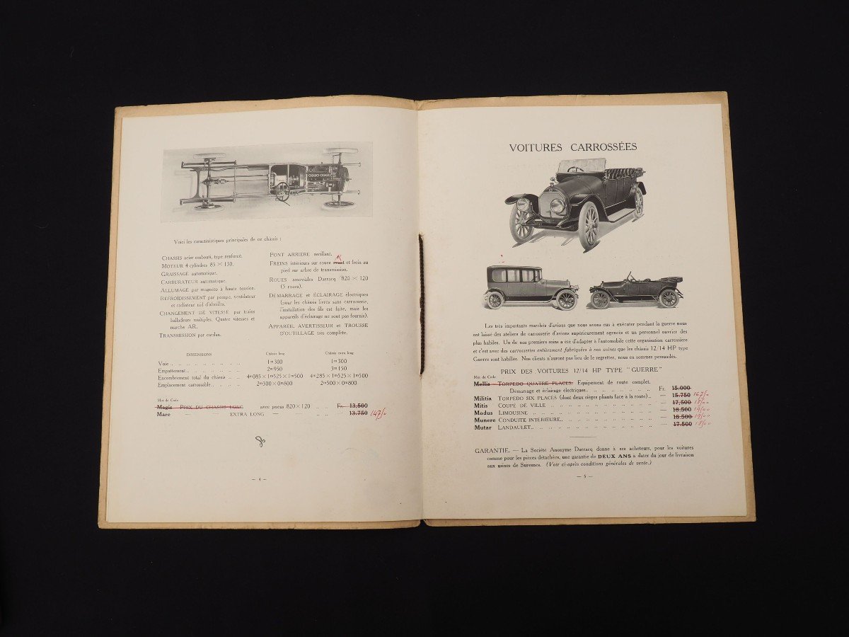 Lot Livrets Catalogues Publicitaires - Automobiles Darracq De 1919-photo-8