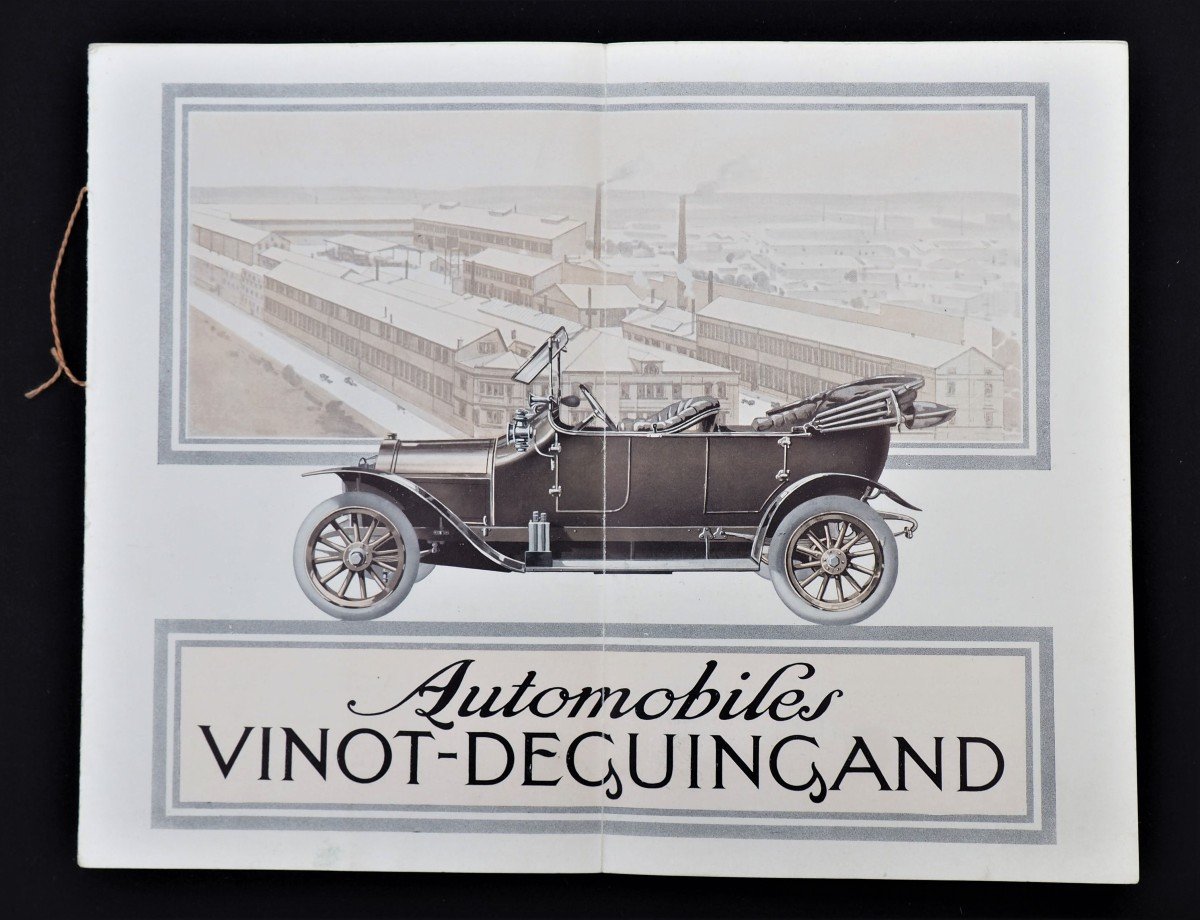 Plaquette Publicitaire - Automobiles Vinot Deguingand époque 1ère Guerre Mondiale