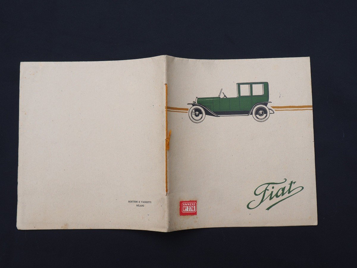 Livret Catalogue Publicitaire - Automobiles Fiat - époque première guerre mondiale 1914-1918-photo-2