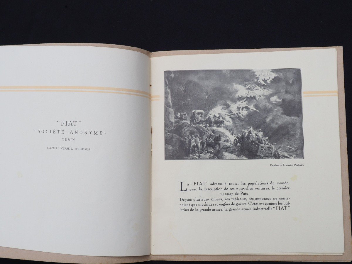 Livret Catalogue Publicitaire - Automobiles Fiat - époque première guerre mondiale 1914-1918-photo-1