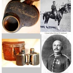 Judaica - Colonel Goldsmid Albert Edward Williamson 1846 1904 - Pair Zeiss Binoculars With Case