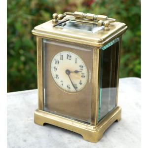 Pendule d’officier ou de voyage en laiton époque XIX - LIS25OFF001