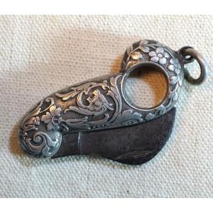 Coupe-cigare en argent et acier - Art Nouveau – XIXe siècle - SCH24CIG001