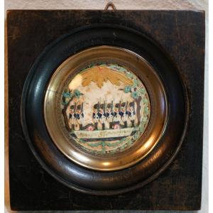 Miniature Medallion Featuring Soldiers Of The Paperolle National Guard, 1789, Sdb25por002