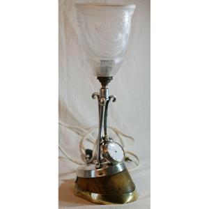 Rowland Ward "edelweiss" Horse Hoof-shaped Floor Lamp, Silver-plated Metal, With Stand, Amf25lmp001