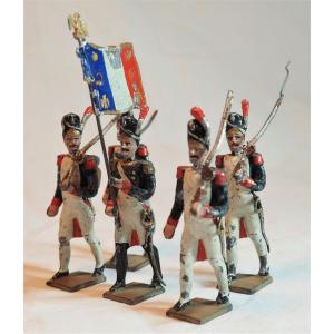 Soldats Plomb Lucotte Premier Empire - Garde Impériale - La Garde Du Drapeau - époque XIX