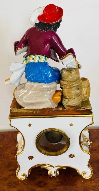 Superbe grande pendule porcelaine XIXeme dlg Jacob PETIT-photo-3