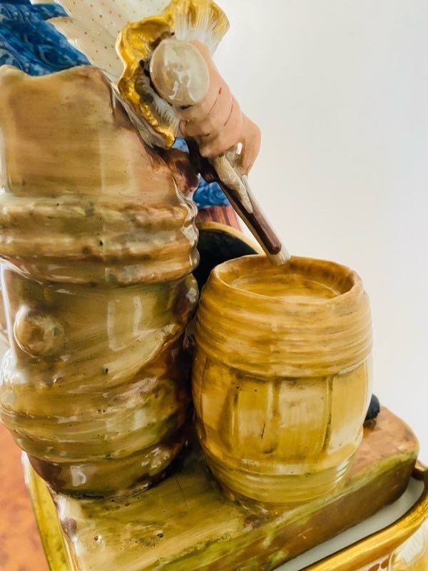 Superbe grande pendule porcelaine XIXeme dlg Jacob PETIT-photo-4