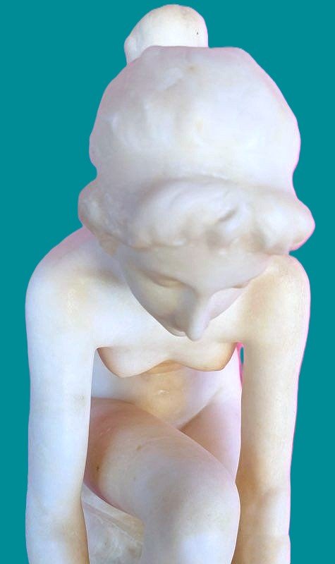 Sculpture Art Nouveau signée PUGI-photo-3