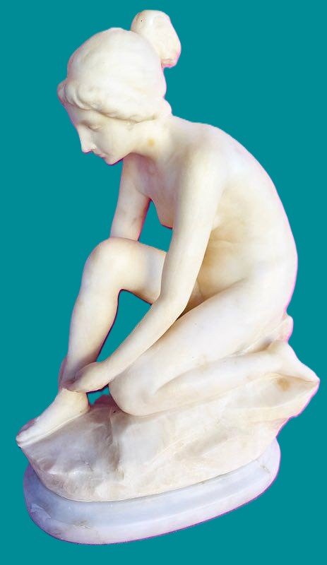 Sculpture Art Nouveau signée PUGI-photo-4