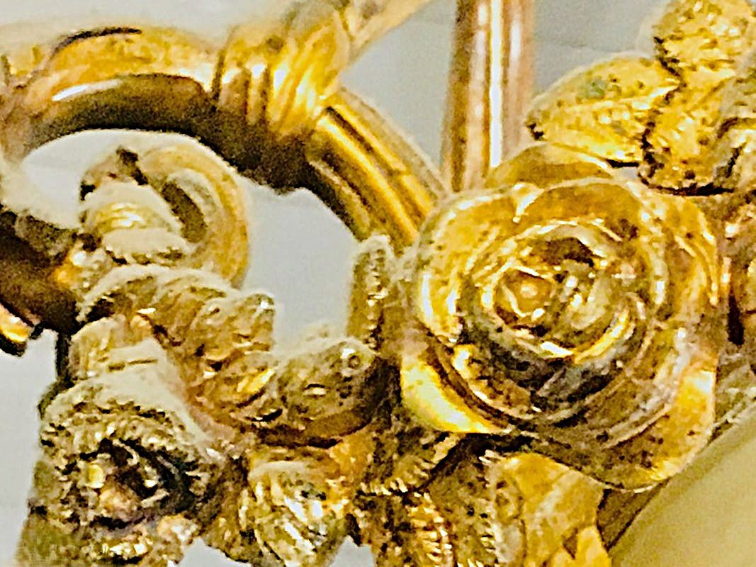 Superbe lustre XIXème siècle en bronze doré-photo-3