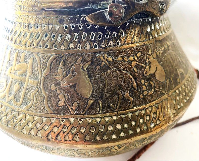 Ancient Mamluk Persian Orientalist Basin, 19th Century-photo-1