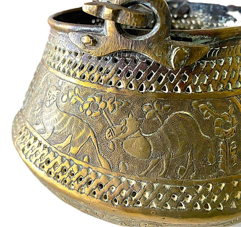 Ancient Mamluk Persian Orientalist Basin, 19th Century-photo-2