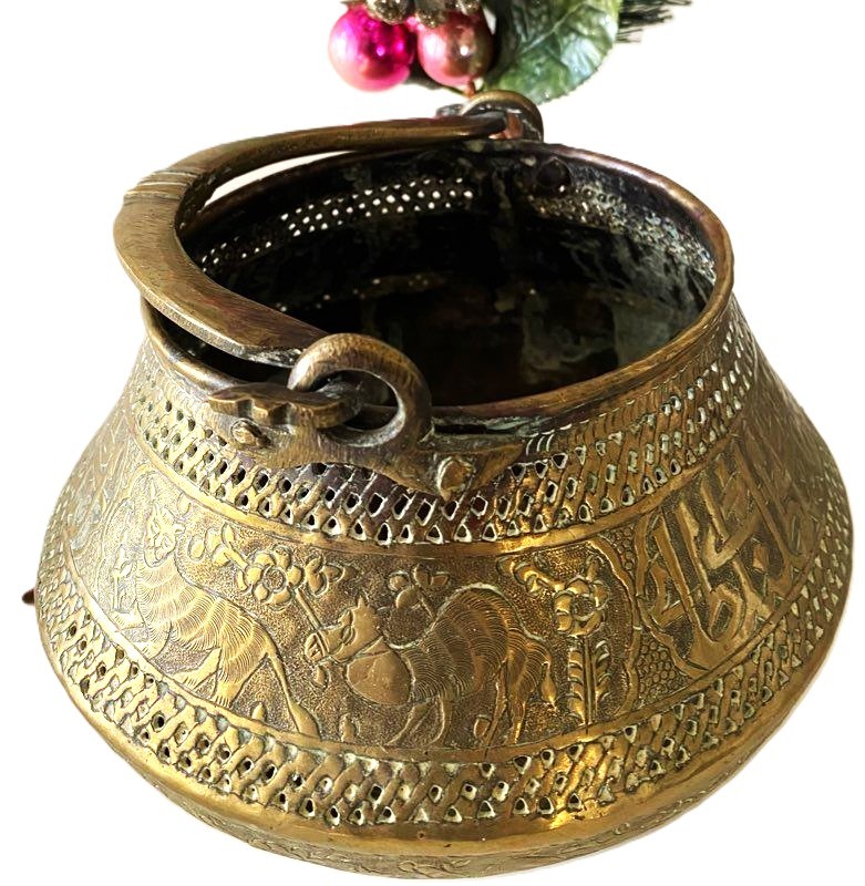 Ancient Mamluk Persian Orientalist Basin, 19th Century