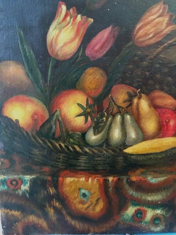 2 Large 19th-century Oil Paintings On Canvas-photo-1