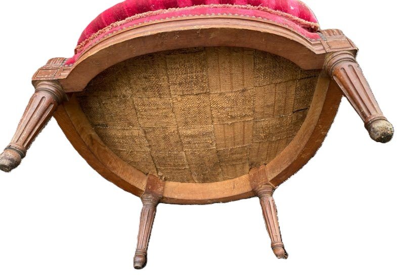Louis XVI Bergère Chair, Stamped P. Bernard-photo-8