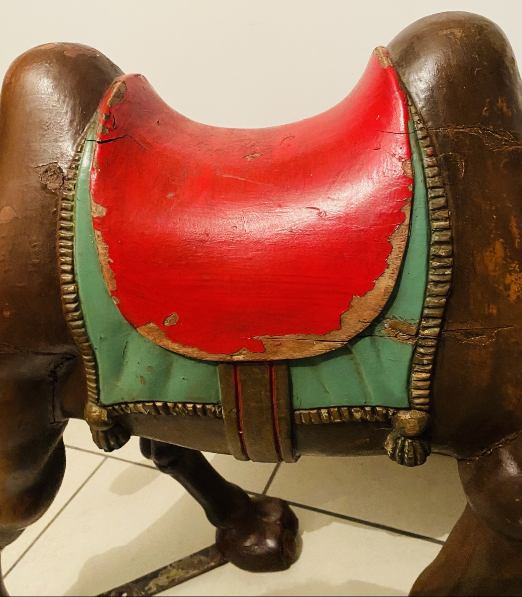 Antique Wooden Camel, Carousel Figure, 1900/1910 -photo-4