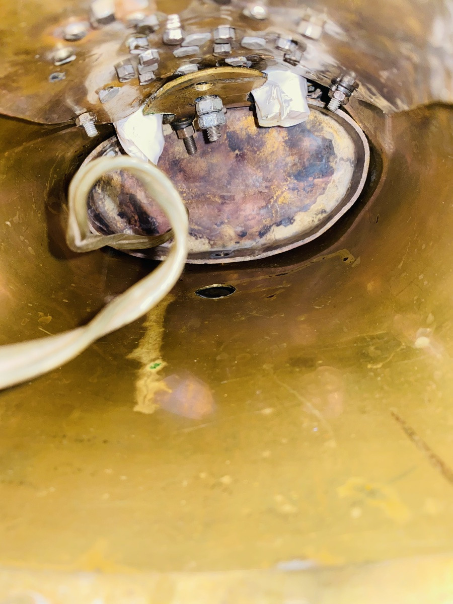 Lampe à poser Hibou Grand Duc en laiton doré vers 1960/70-photo-8