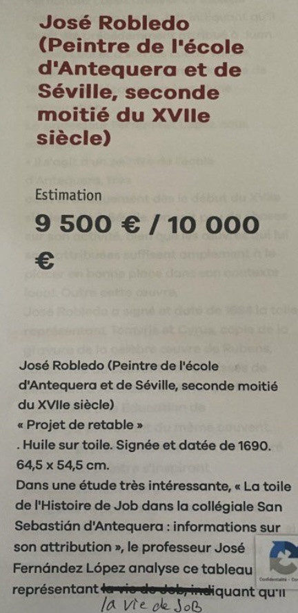 Tableau 17ème José Robledo école Espagnole d’Antequera et Séville -photo-6