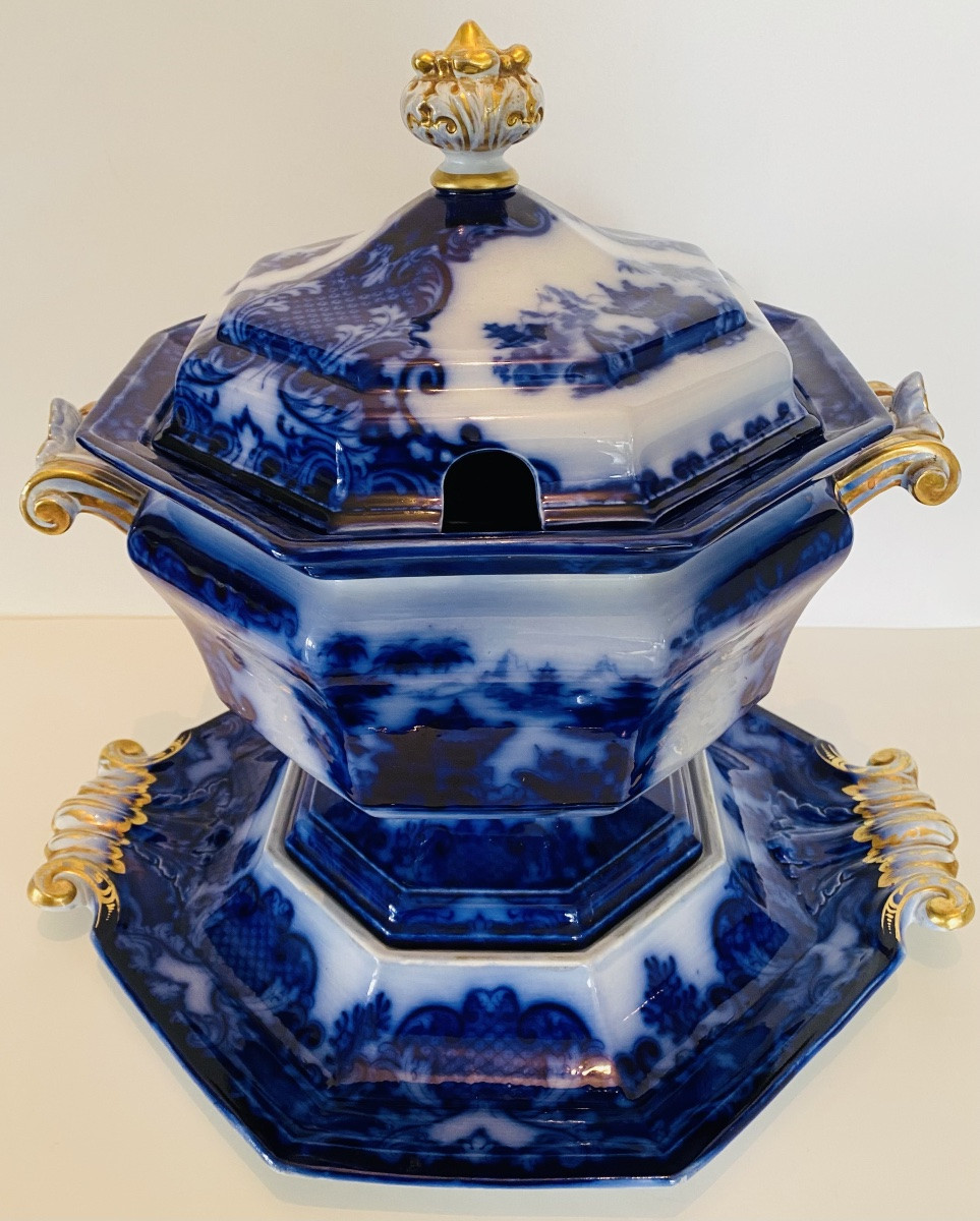 Soupière  XIXeme Porcelaine Longport Staffordshire  T.J.J Mayer and Co-photo-2