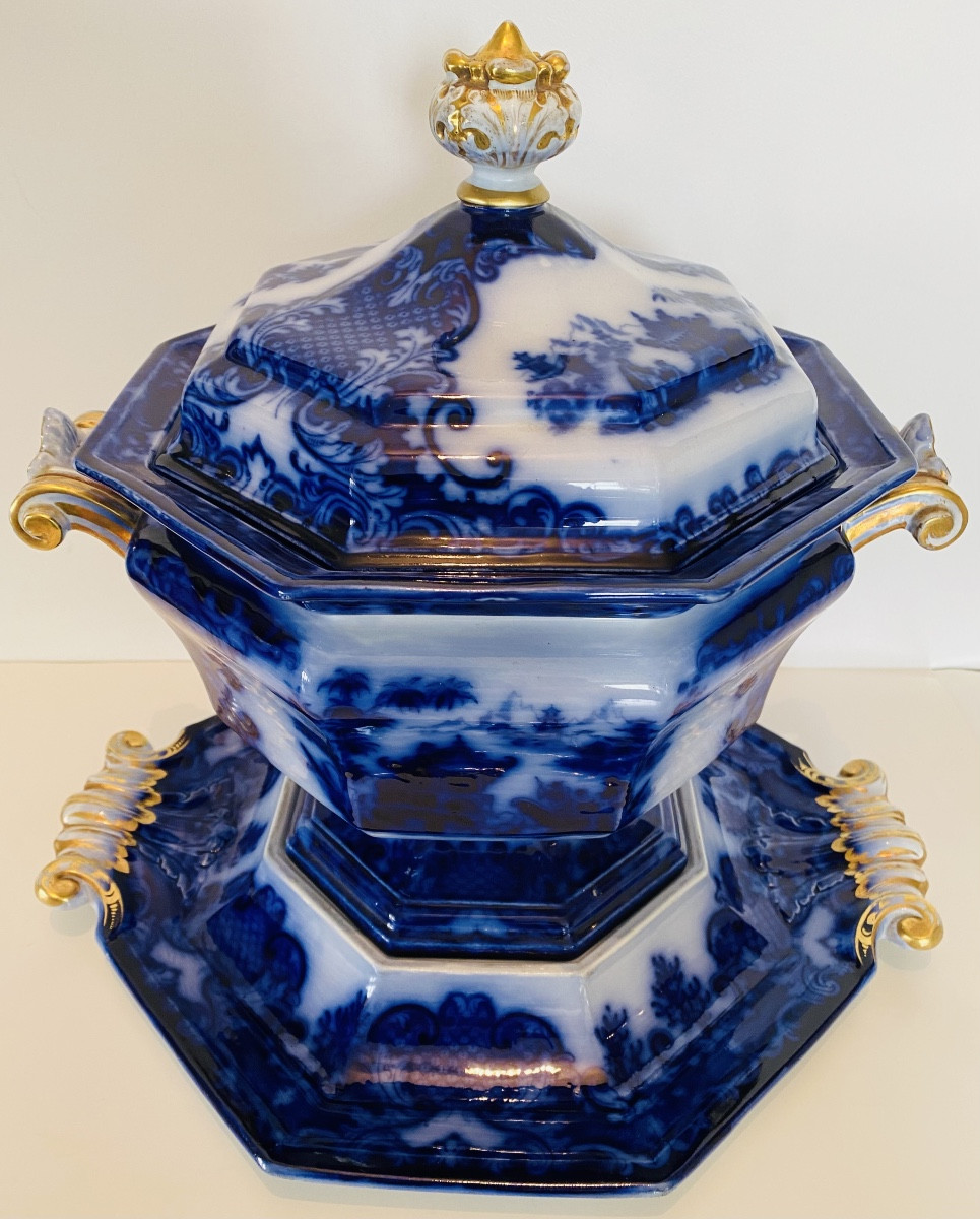 Soupière  XIXeme Porcelaine Longport Staffordshire  T.J.J Mayer and Co
