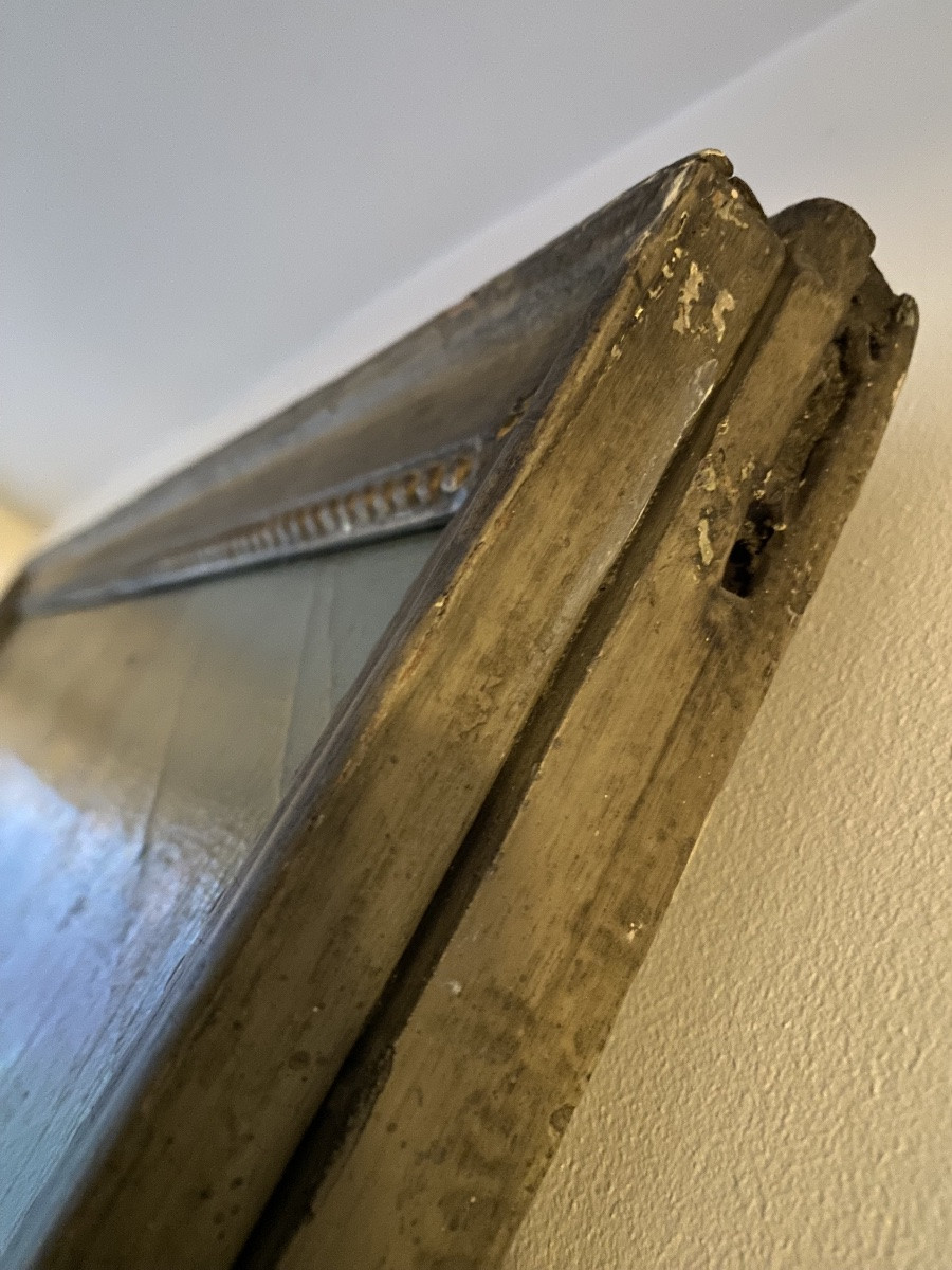 Trumeau Mirror, Painting On Canvas, 18th Century-photo-3