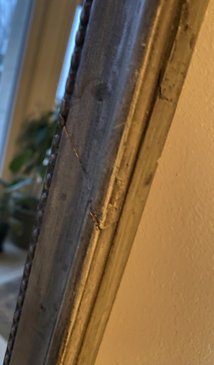 Trumeau Mirror, Painting On Canvas, 18th Century-photo-4