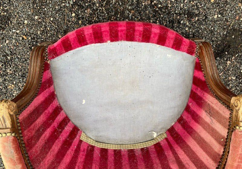 Louis XVI Bergère Chair Stamped P. Bernard-photo-6