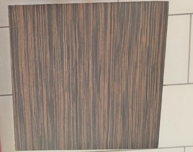 Table basse ou bout de canapé en bois de Zebrano et chrome années 70-photo-2