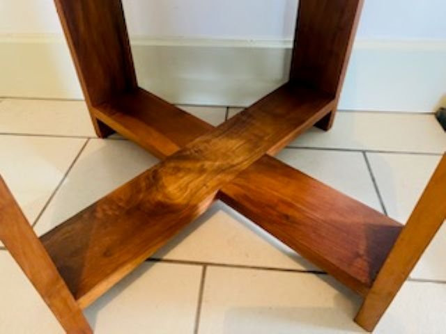 Guéridon Art Déco noyer massif-photo-4