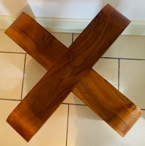 Guéridon Art Déco noyer massif-photo-1