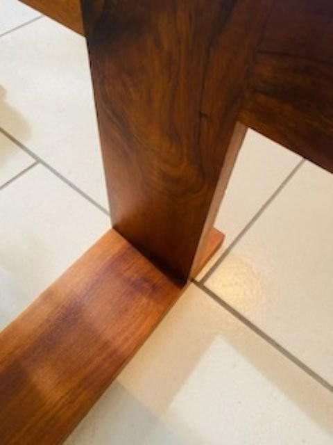 Guéridon Art Déco noyer massif-photo-6