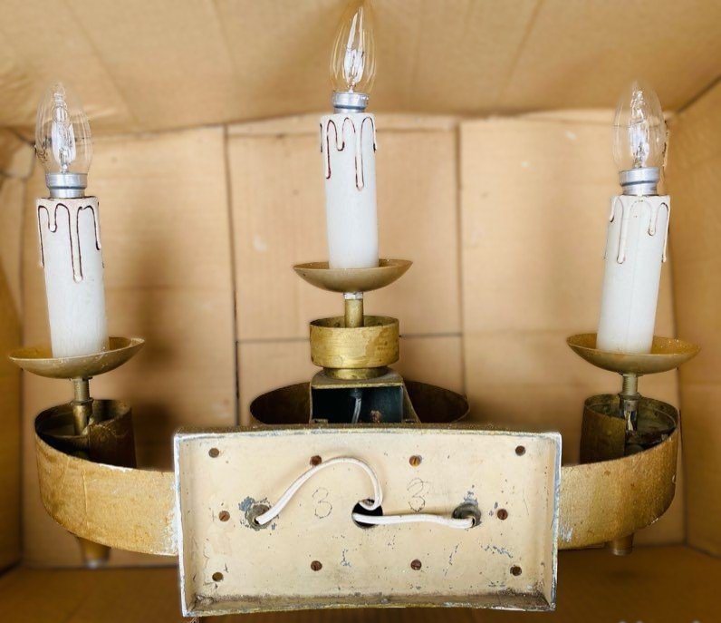 4 grandes belles appliques néo-classique années 40-photo-7