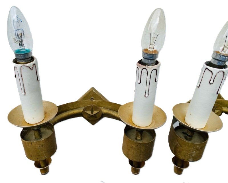 8 grandes appliques Vintage Néo classique 40’s-photo-2