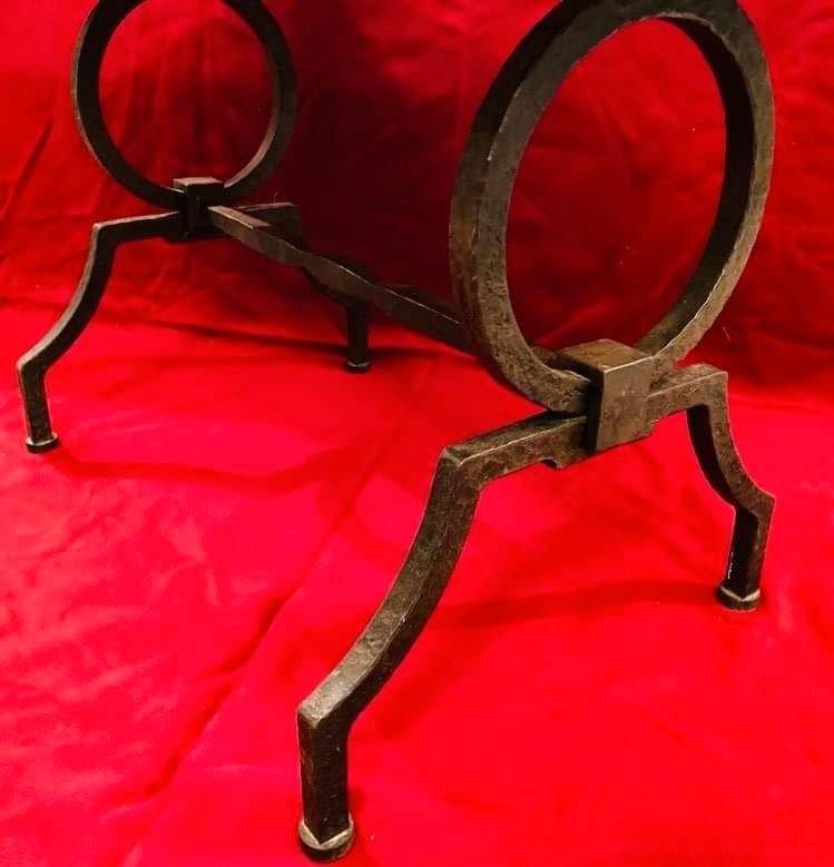 Table basse attribuée à Gilbert POILLERAT d'après le dessin de Jacques ADNET années 1940 -photo-1