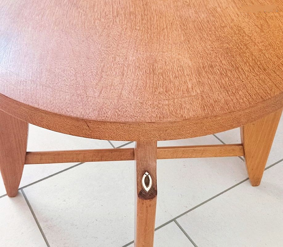 Table basse / guéridon années 30 /40 Art Déco dans le goût de Jallot-photo-2