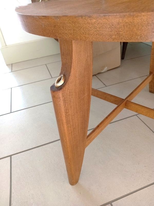 Table basse / guéridon années 30 /40 Art Déco dans le goût de Jallot-photo-2