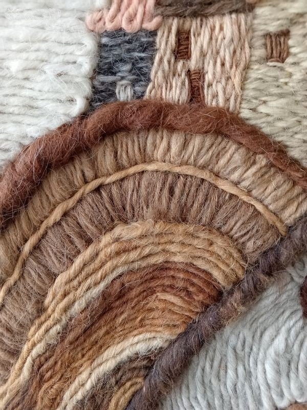 Tapisserie murale années 70 vintage en laine-photo-4