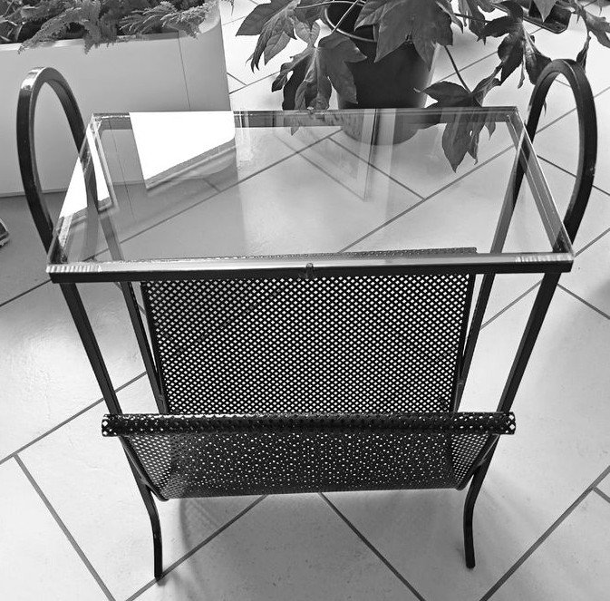 Porte revues en métal années 1950 attribué à Mathieu MATEGOT-photo-3