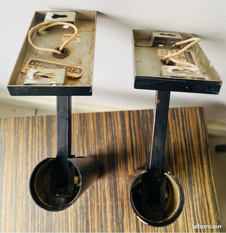 Paire appliques anciennes  Lita 2300 vintage années 70's-photo-5