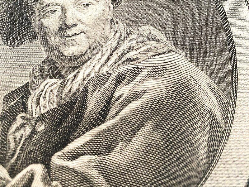 Antique Engraving By Carle Vanloo, 18th Century-photo-4