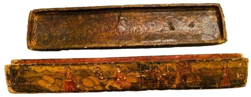 Ancien Qualamdan (plumier) Qajar Iran du 19ème siècle-photo-3