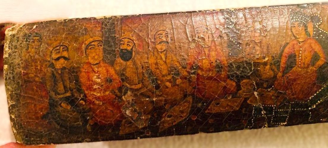 Ancien Qualamdan (plumier) Qajar Iran du 19ème siècle-photo-5